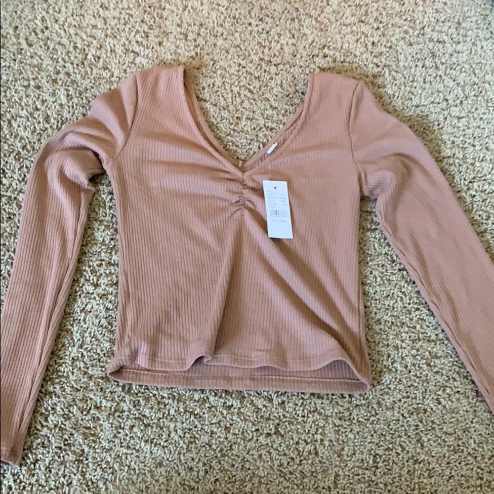 Pacsun NWT cinched nude crop top